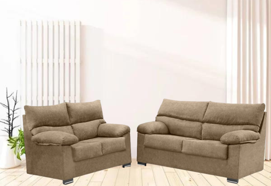 Conjunto de sofás 3+2 en tela sintética – Salamanca