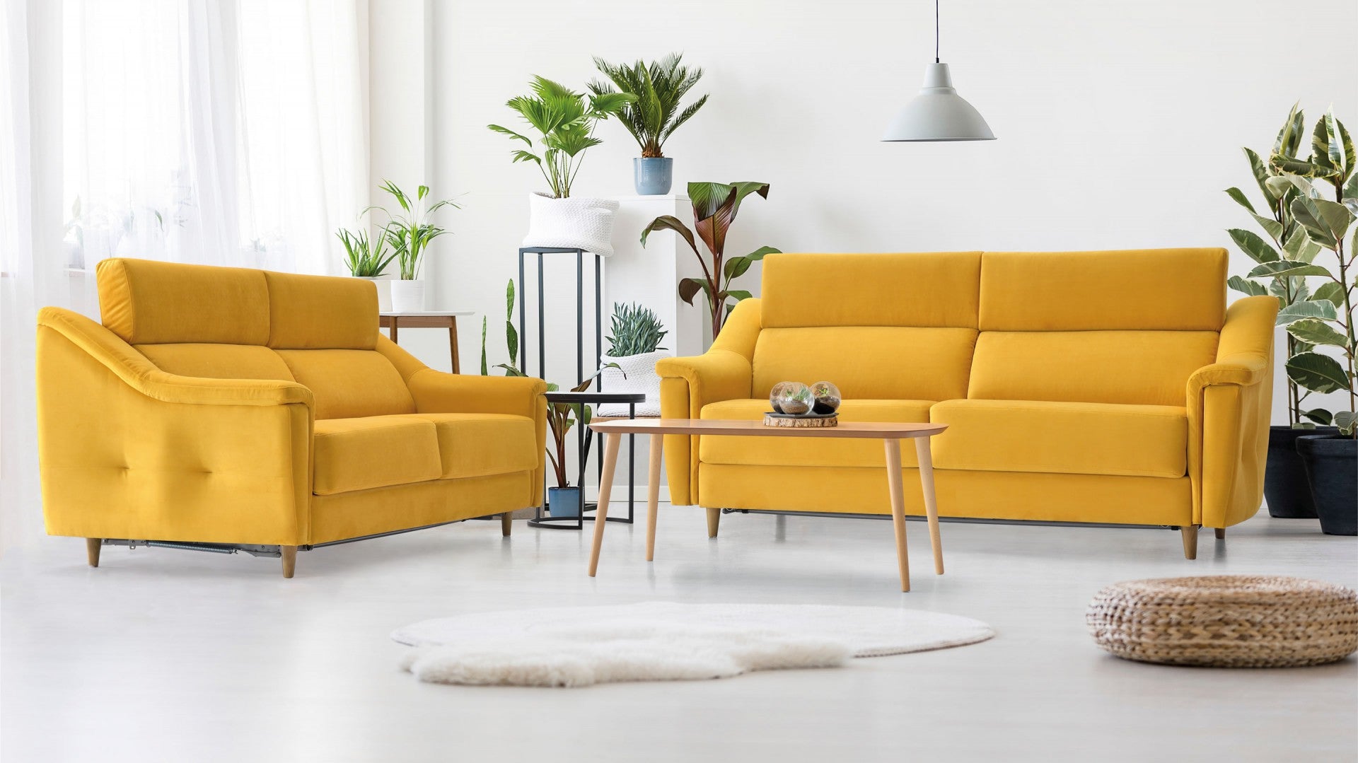 Conjunto de cabeceira moderna e 2 mesas de cabeceira - Lara - Don Baraton:  sofás, colchões e loja de móveis