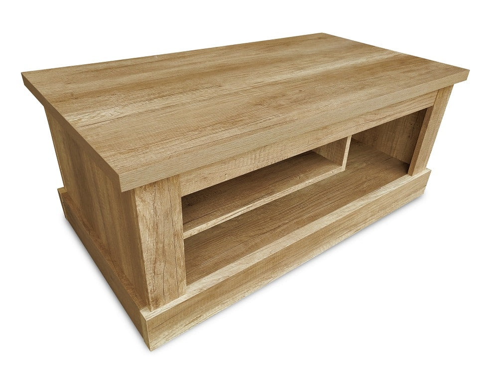Mesa de centro con revistero, acabado efecto madera – Chellen