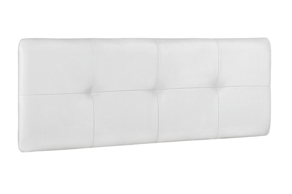 Cabecero de cama tapizado en piel sintética (blanco o gris) – DEVA