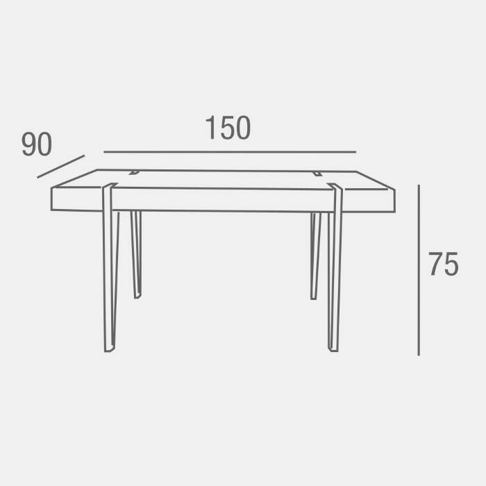 Mesa de comedor industrial - TURIN