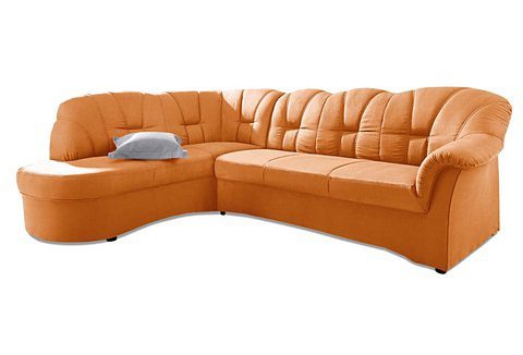 Sofa - Papenburg Artículo no. 9327102021, Naranja, Polipiel, (ancho x alto x fondo): 241 cm x 82 cm x 178 cm