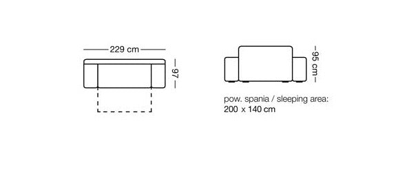 Sofá-cama estilo escandinavo - Vegas