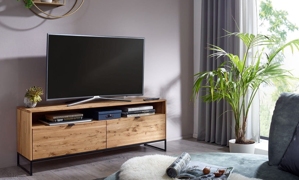 Mueble TV 150x57x40 madera maciza roble - Arezzo