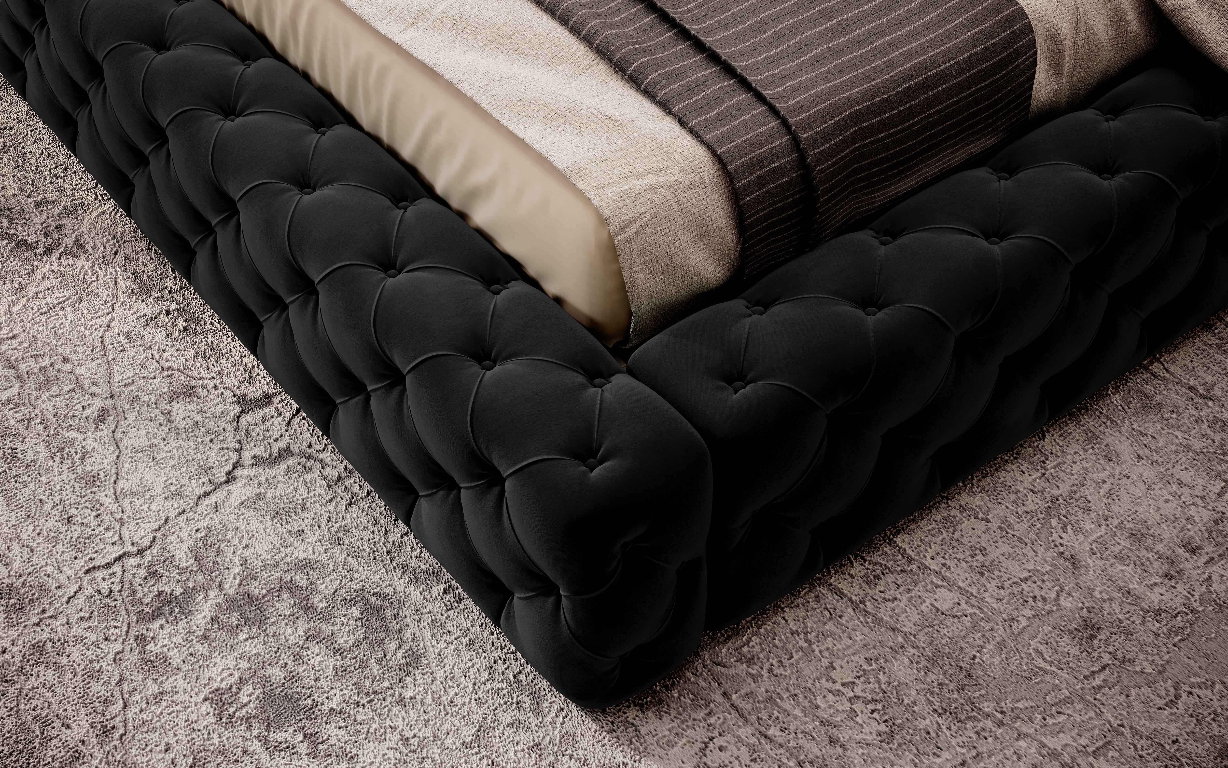 Cama Princce 160x200 OFERTA, negro, blanco, beige