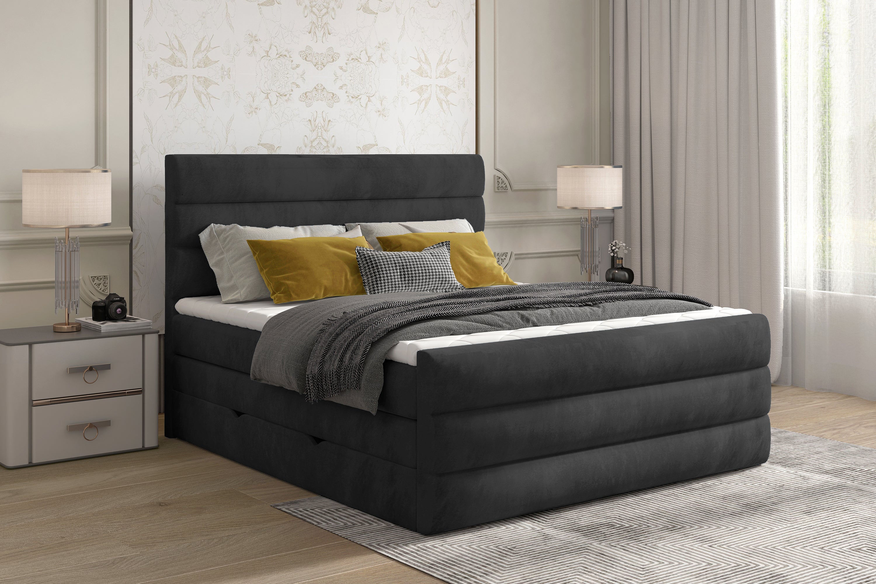 Continental Bed With Container-Cande