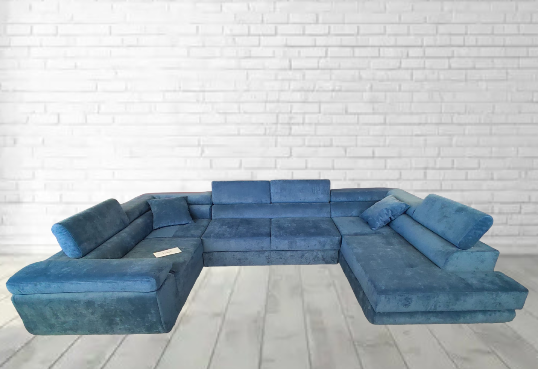 Sofá en U moderno (2 chaiselongs) con cama y arcón – Letto