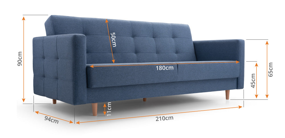 Sofá cama estilo escandinavo - COMET 