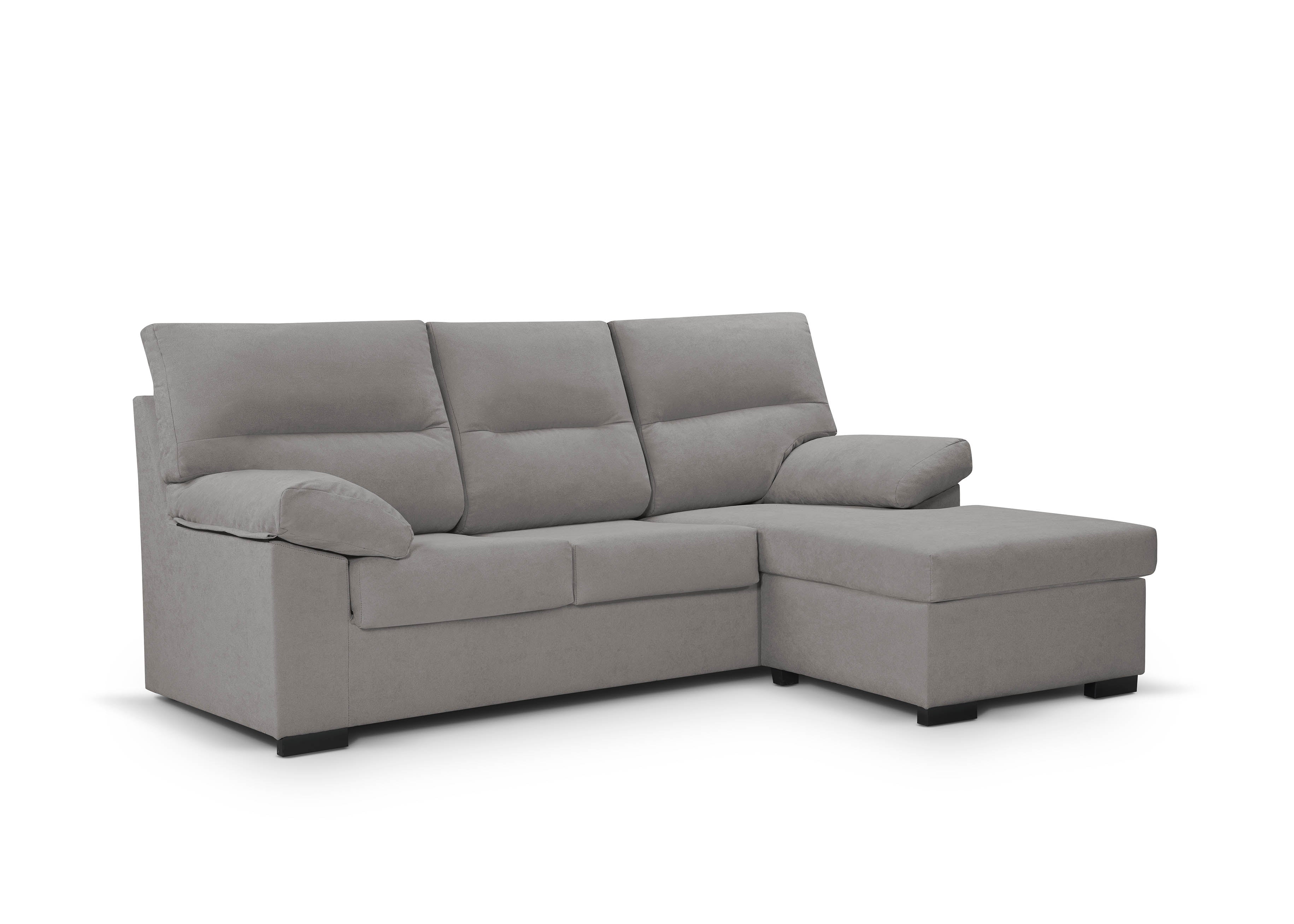 Sofá Chaise Longue económico en tela sintética reversible 3 pl – Bruselas