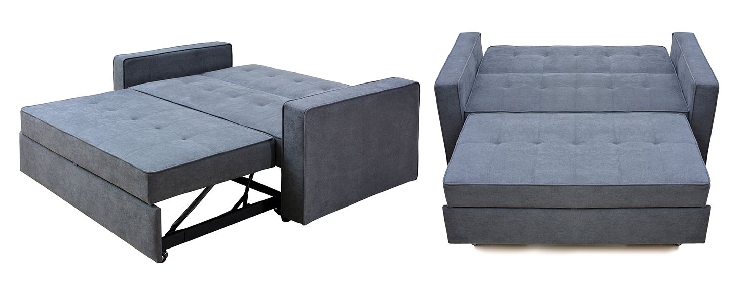 SOFA CAMA CON BRAZOS MOD.IZAN GRIS