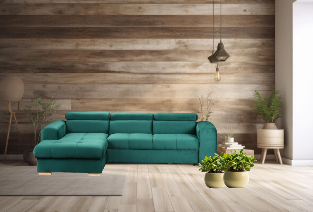 Corner sofa bed-Wood