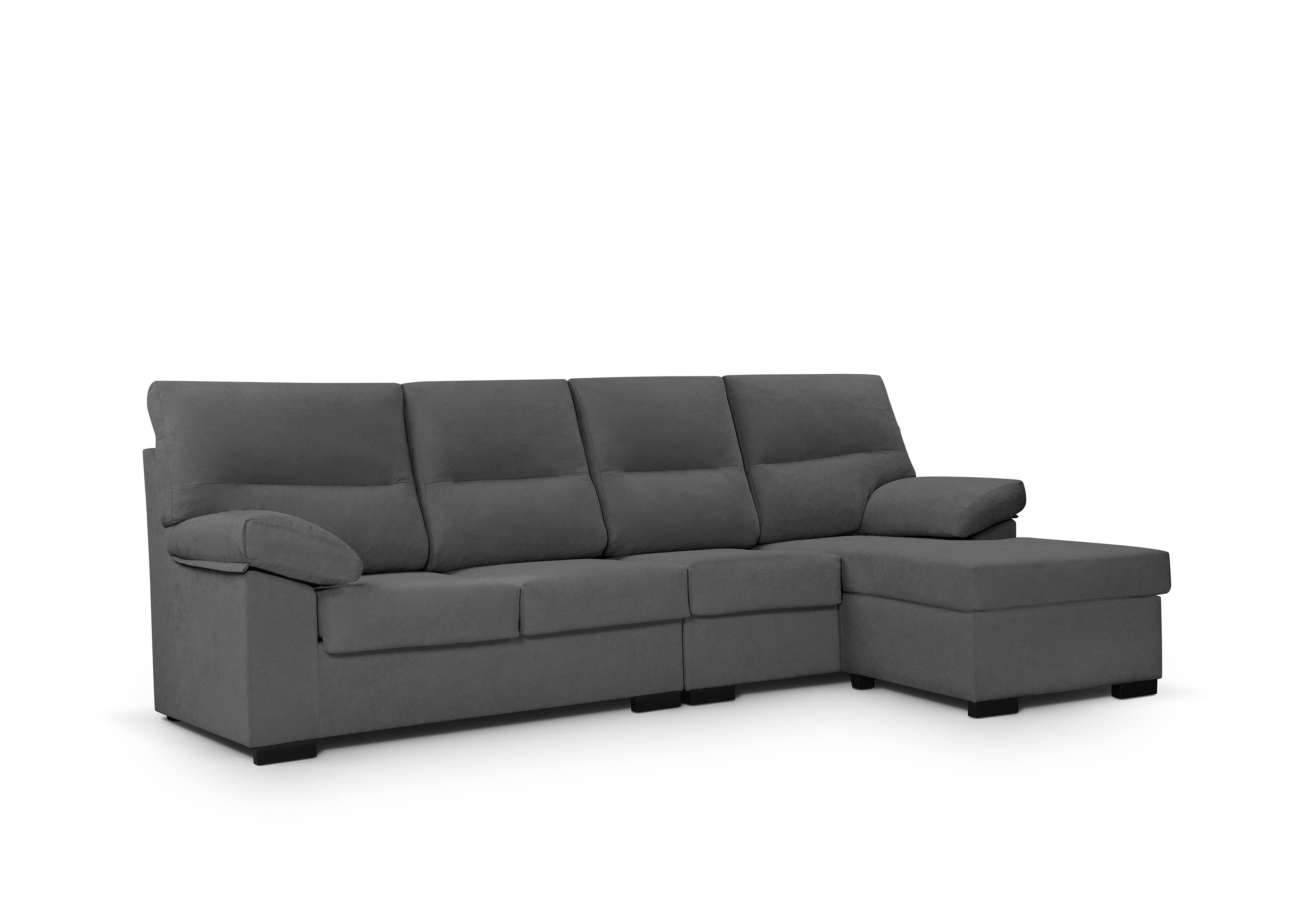 Sofá Chaise Longue económico en tela sintética reversible 4 pl – Bruselas