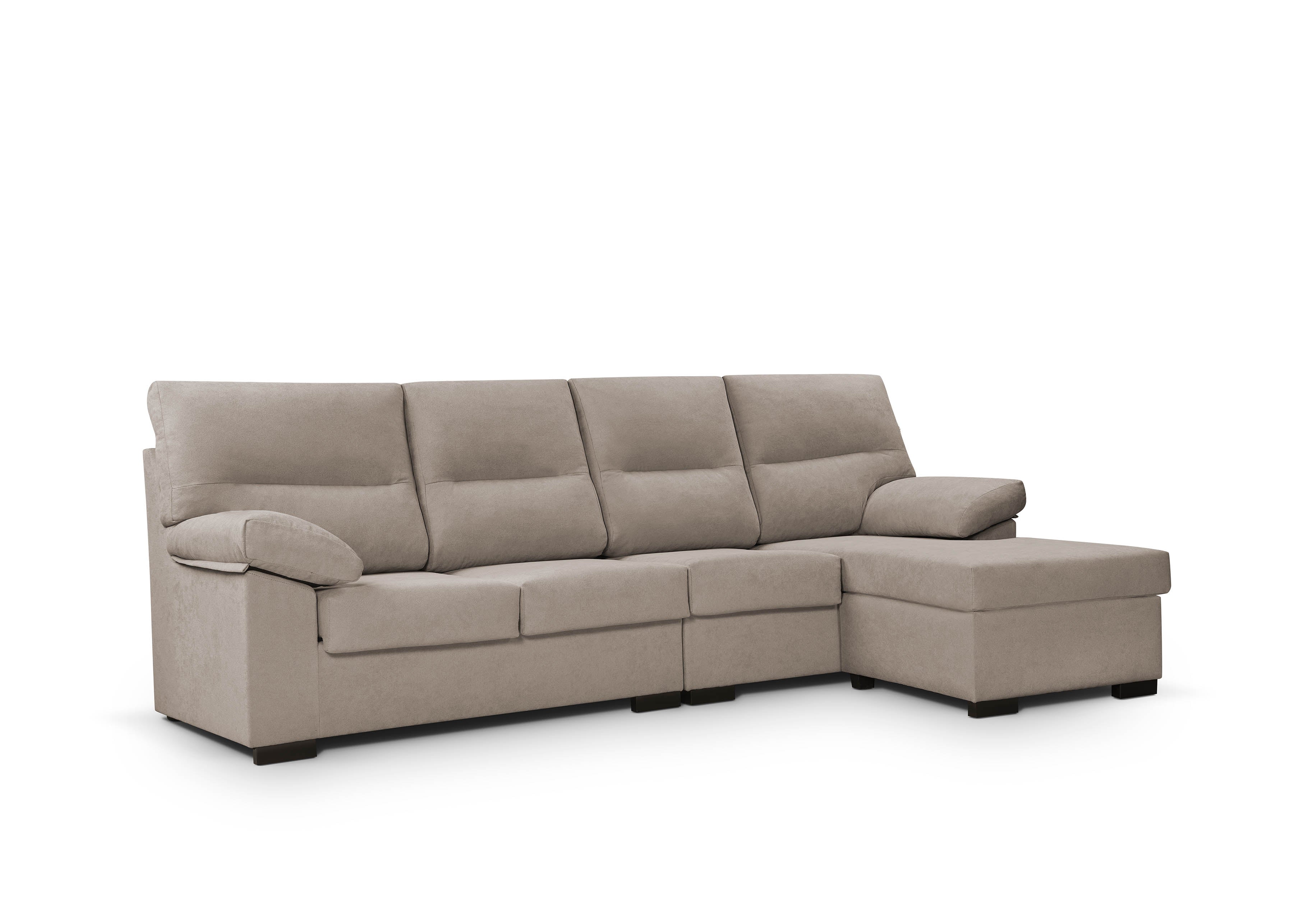 Sofá Chaise Longue económico en tela sintética reversible 4 pl – Bruselas