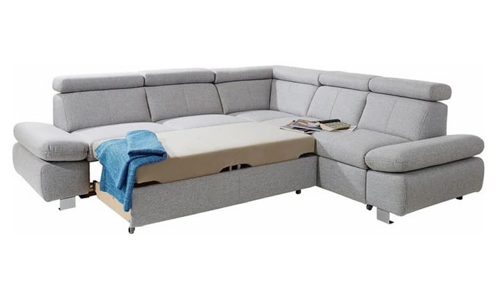 Sofá rinconera con cama, baúl extraíble y reposabrazos reclinables – ATLANTA OFERTA