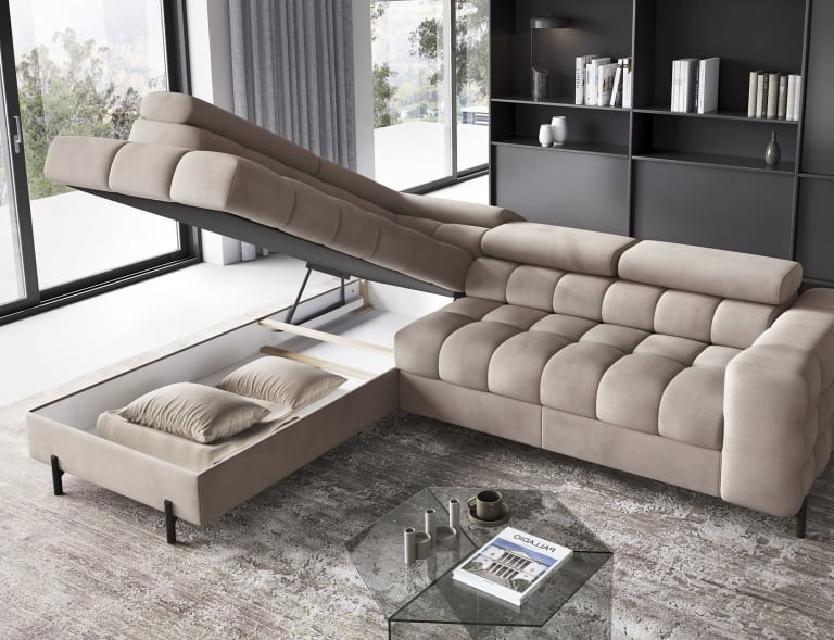 Sofa cama+arcon 276x200 - Ferucce, beige