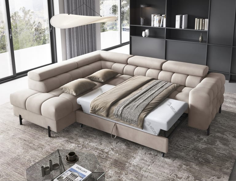 Sofa cama+arcon 276x200 - Ferucce, beige