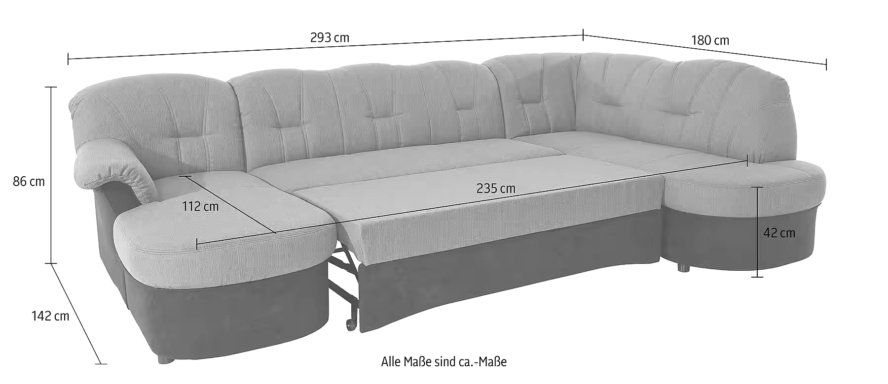 Sofa cama U - Flores N.º de artículo 4464334590