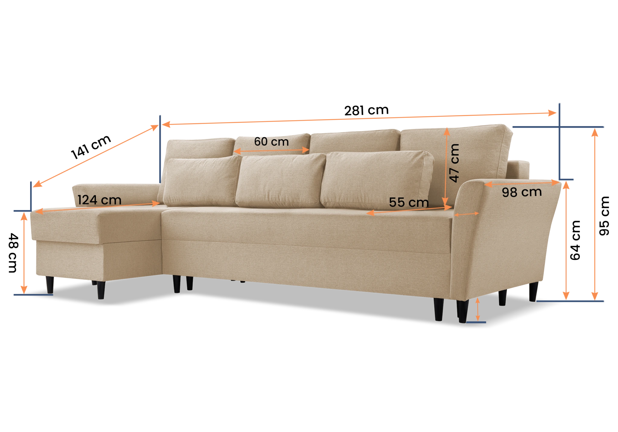 Corner sofa bed - REGO