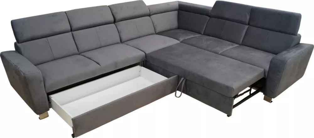 Canapé d’angle avec lit gigogne et tiroir – Atlas