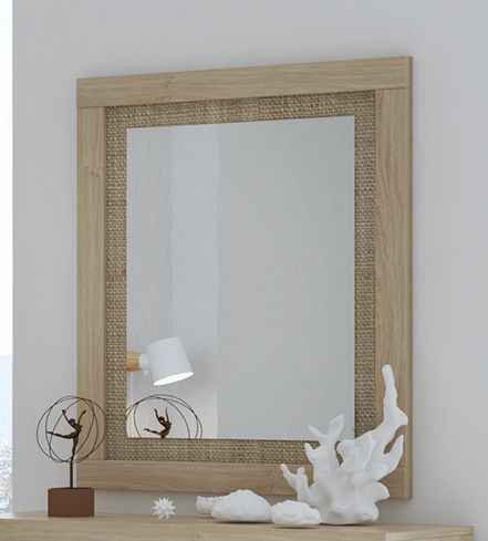 Espelho com moldura bicolor 75 x 90 cm - Lara