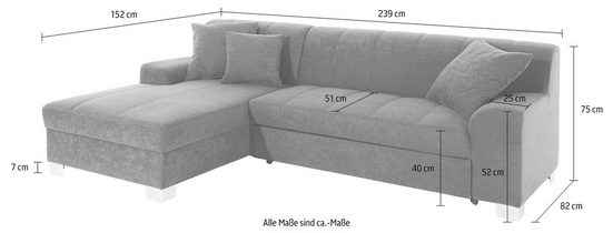 Sofá esquinero con cama - CAPRI Artículo No. 6486045386
