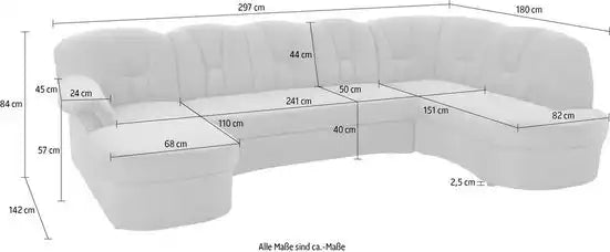 Sofa cama Papenburg U Artículo No. 9519045651