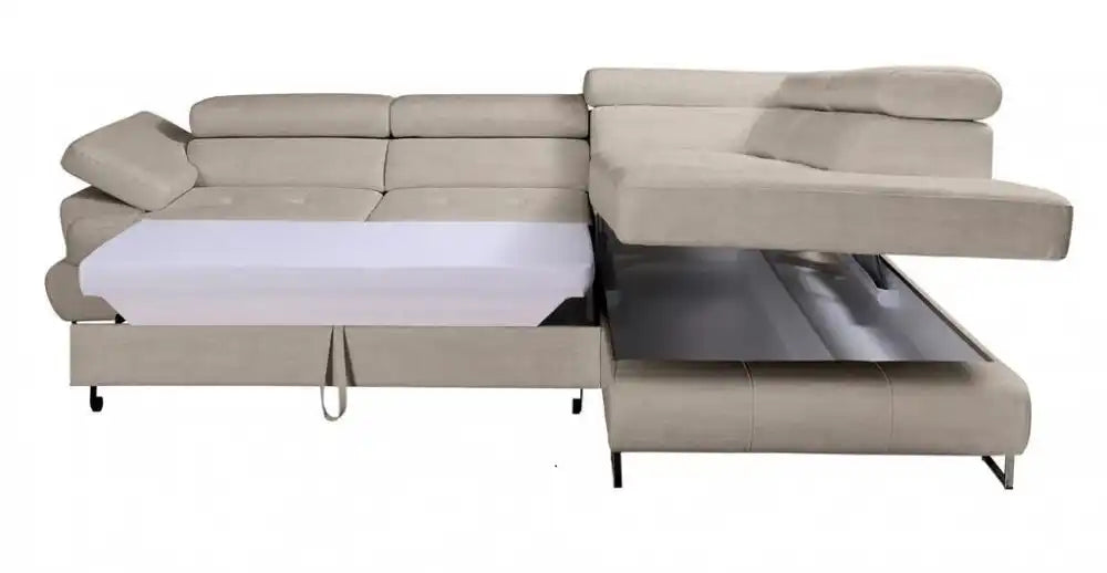 Sofa cama LUTON - derecho gris