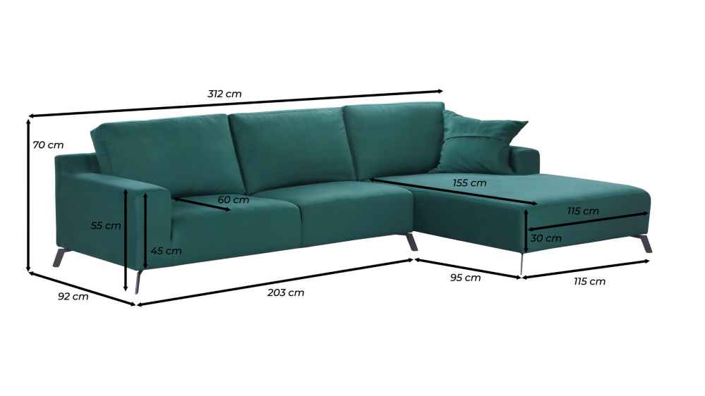Sofa chaise longue-SIGNAL