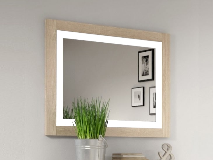 Espejo con marco bicolor 75 x 90 cm - Lara