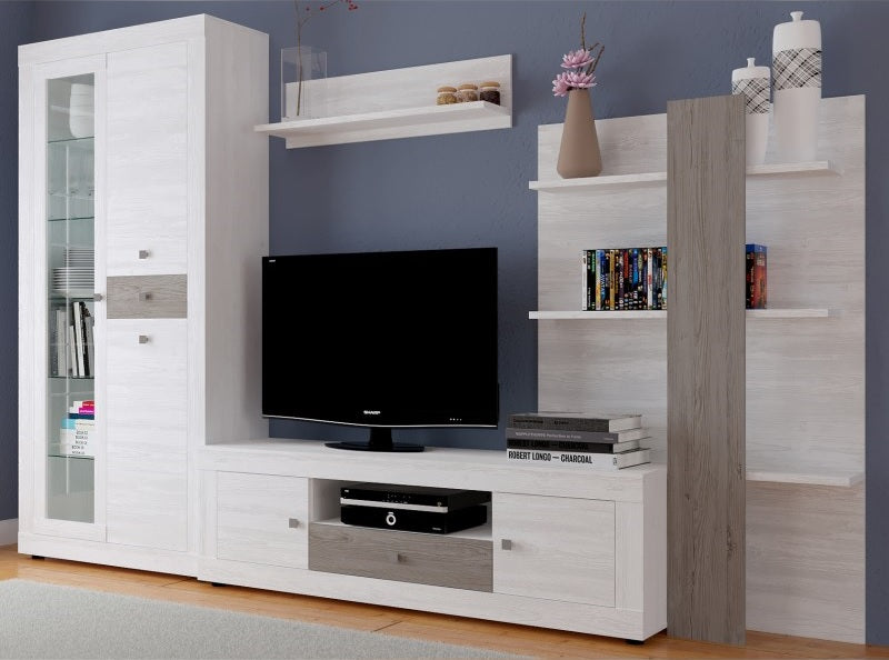 Mueble TV moderno con patas altas inclinadas, 180 см - Soto - Don Baraton:  tienda de sofás, colchones y muebles