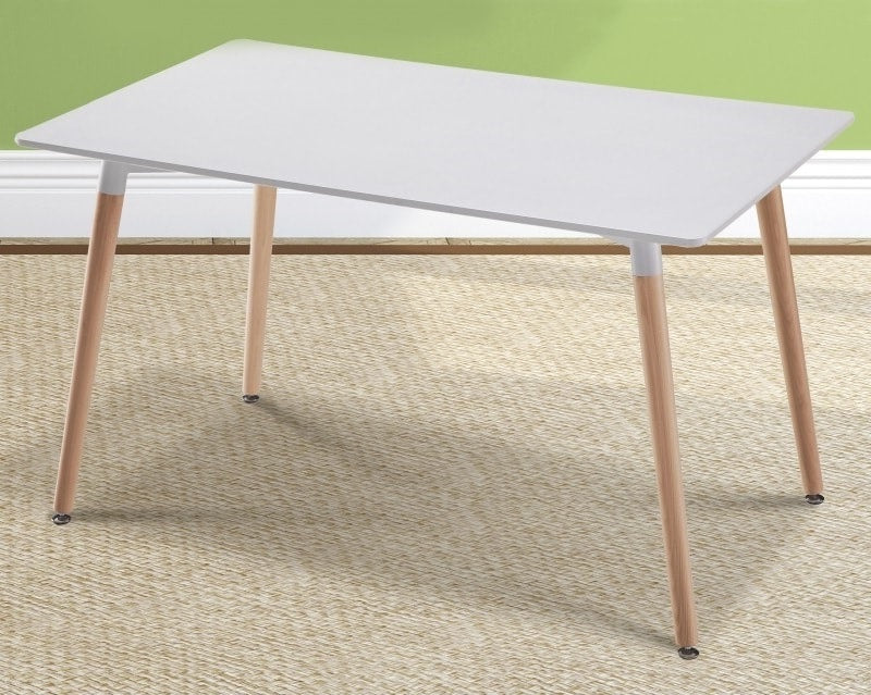 Mesa rectangular comedor 120 x 80 cm con patas de madera Dinamarca