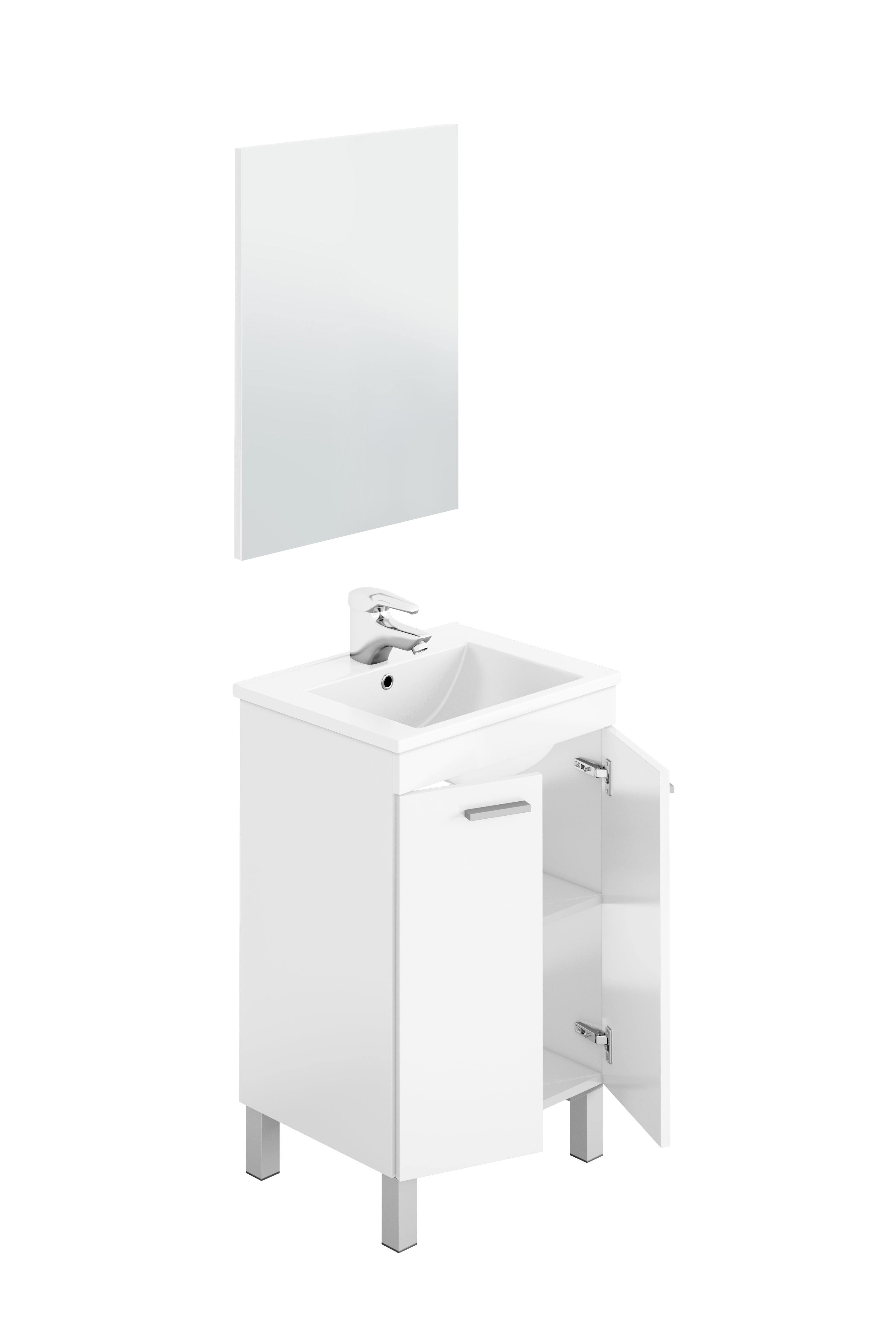 Mueble de baño con 2 puertas y 4 patas - KONCEPT