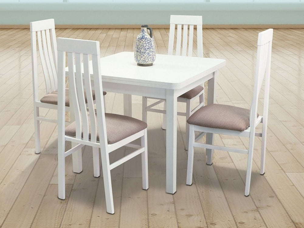 Conjunt de menjador amb taula extensible i 4 cadires – zora