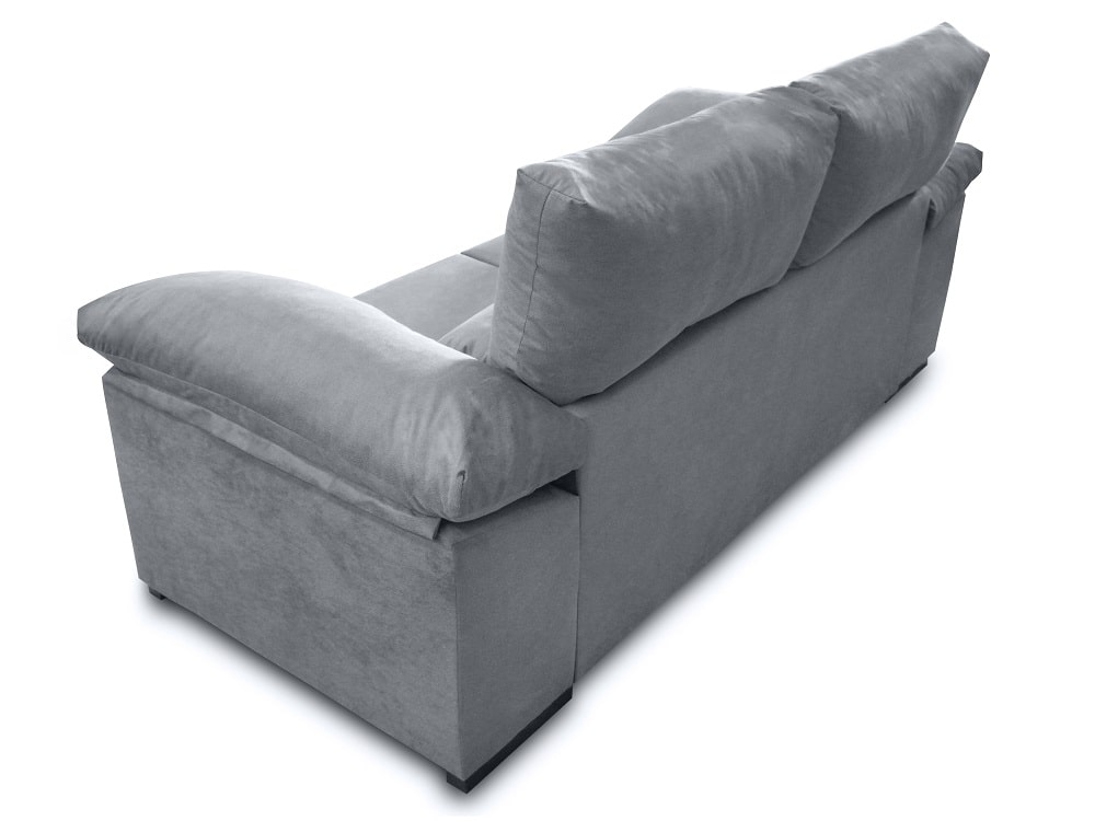 Sofá 2 plazas con asientos deslizantes, respaldos reclinables, 2 pufs – Toledo