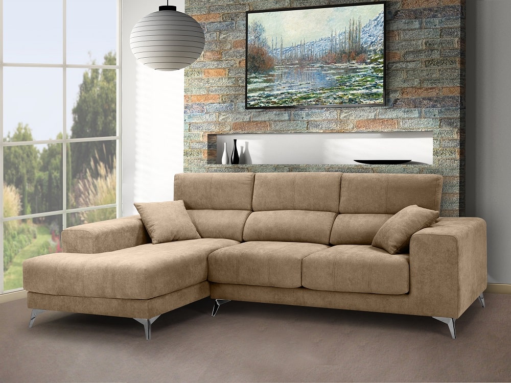 ▷ Comprar sofás chaise longue de tela