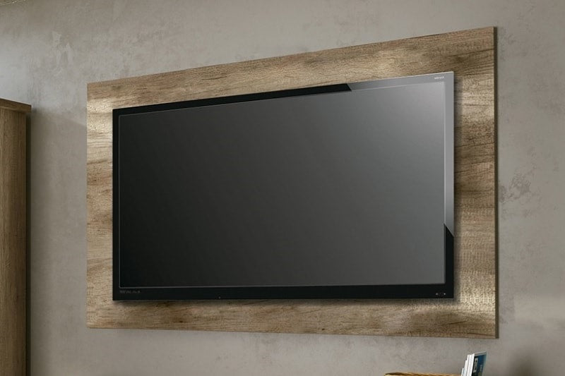 Prateleira de parede de 3 camadas com painel de TV decorativo - Chellen