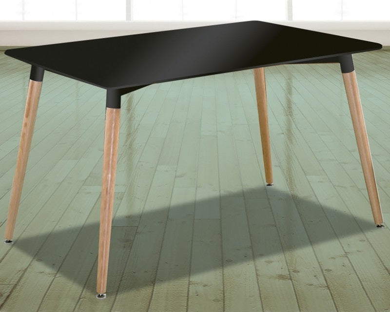 Mesa rectangular comedor 120 x 80 cm con patas de madera Dinamarca