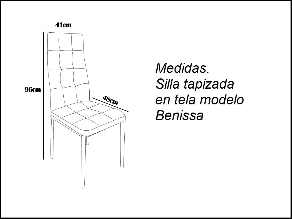 Conjunto de comedor mesa de cristal con sillas gris – Moncada-Benissa