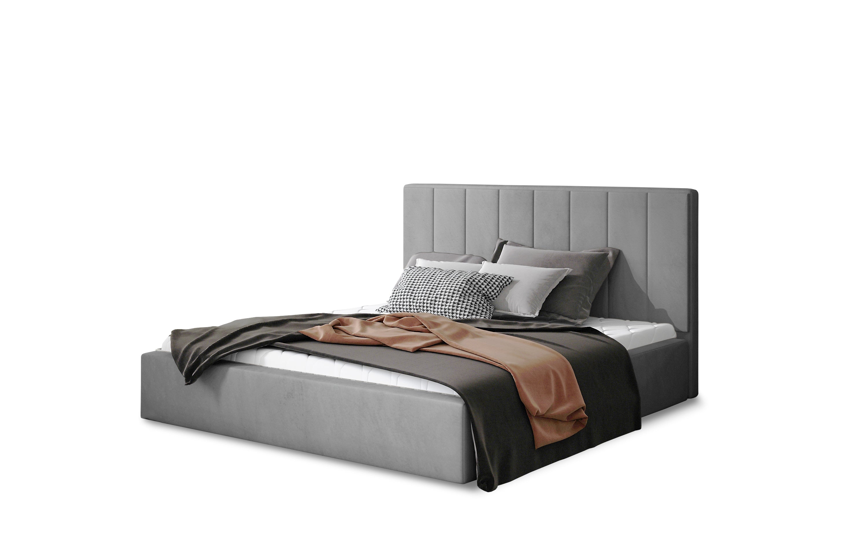 Upholstered Bed With Container-Audrey