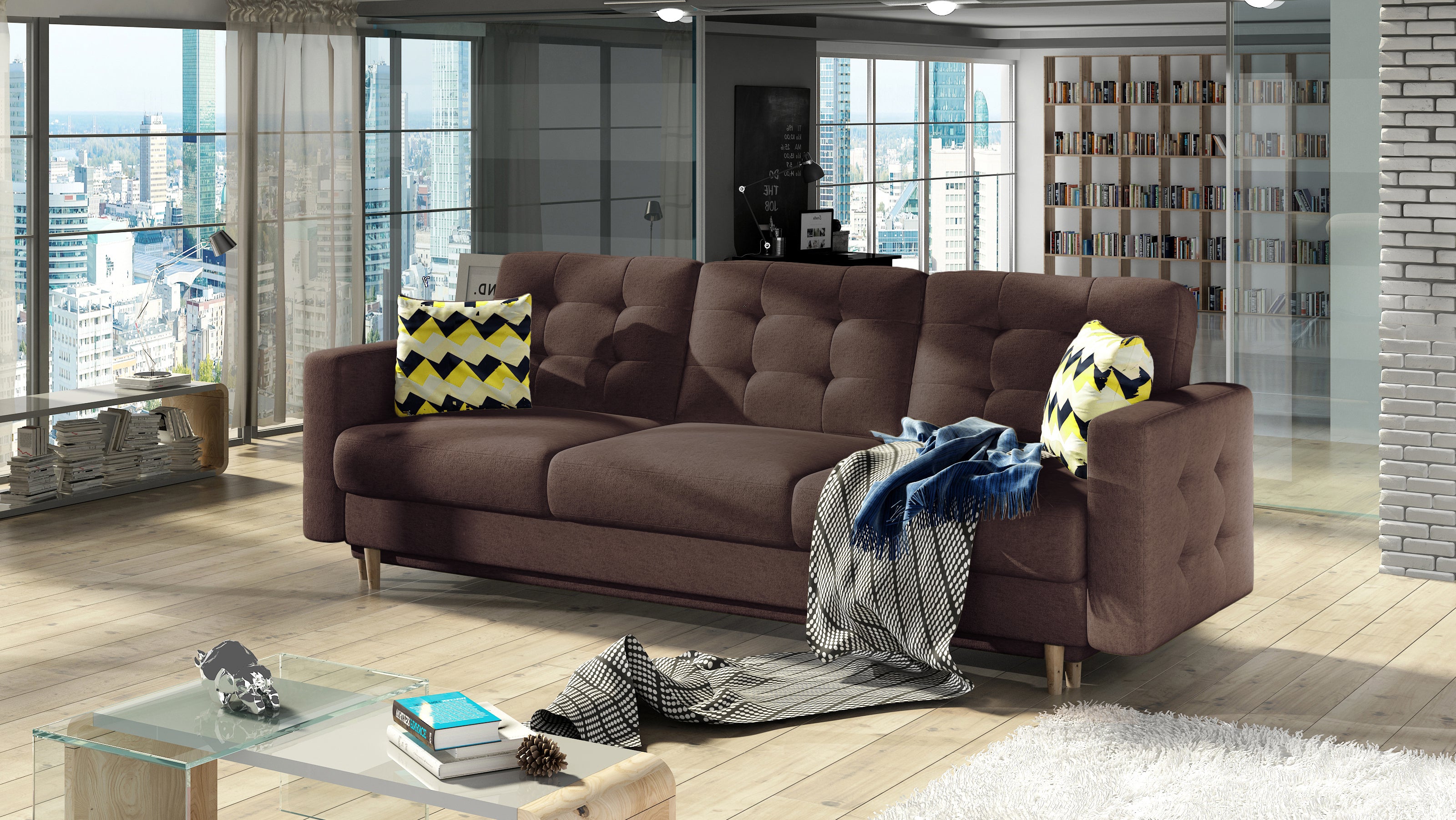 3 seater sofa with bed-Asgard