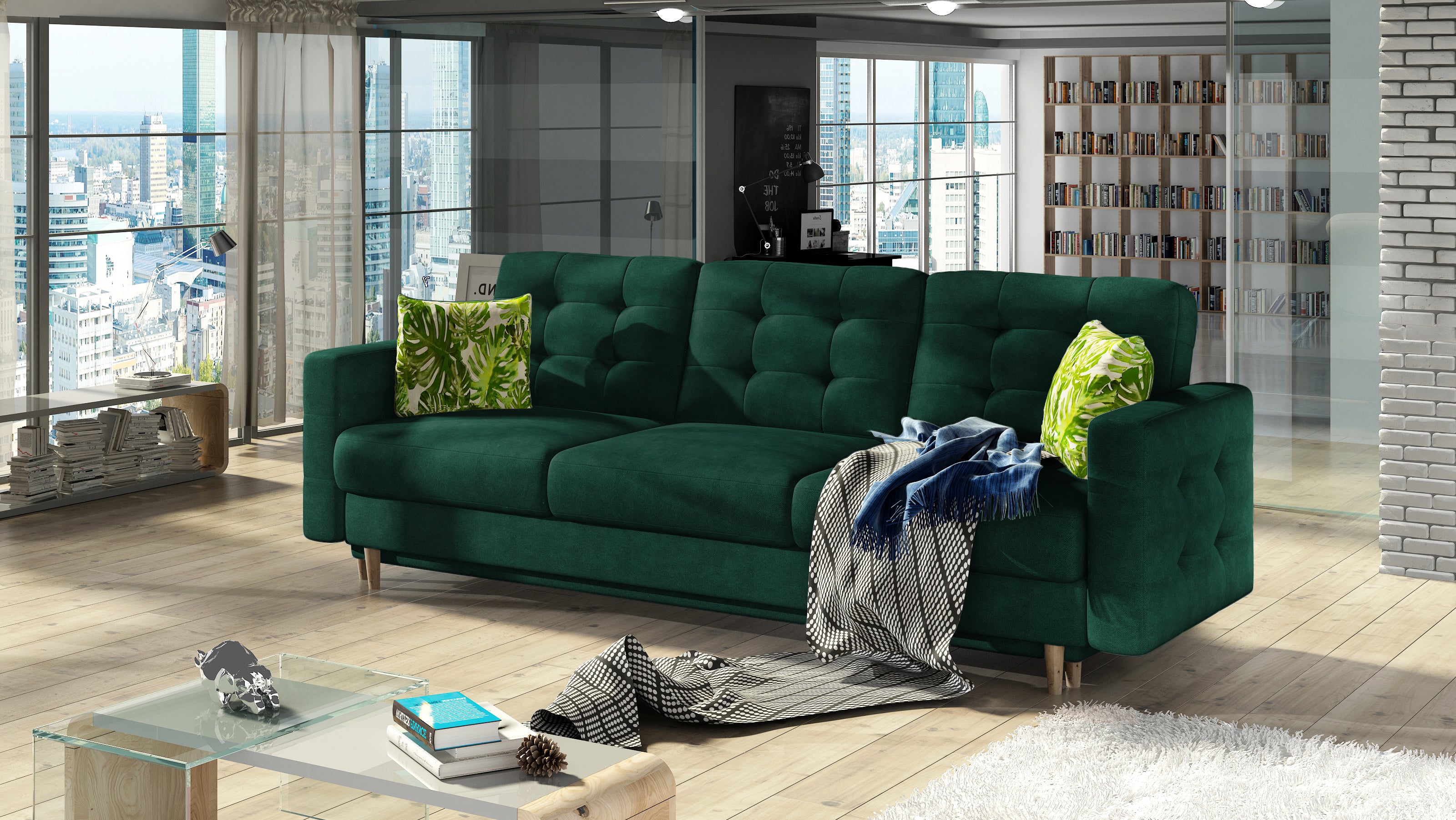 3 seater sofa with bed-Asgard