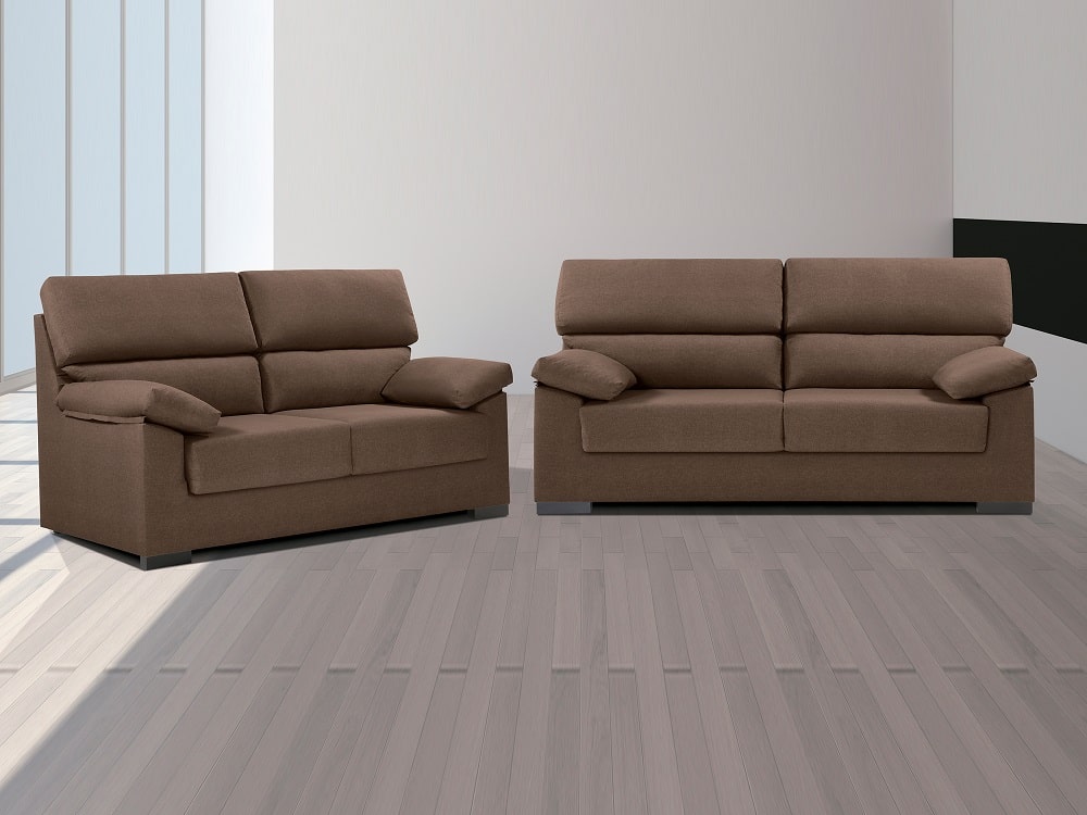 Conjunto de sofá 3+2 tecido sintético – BRUXELAS 