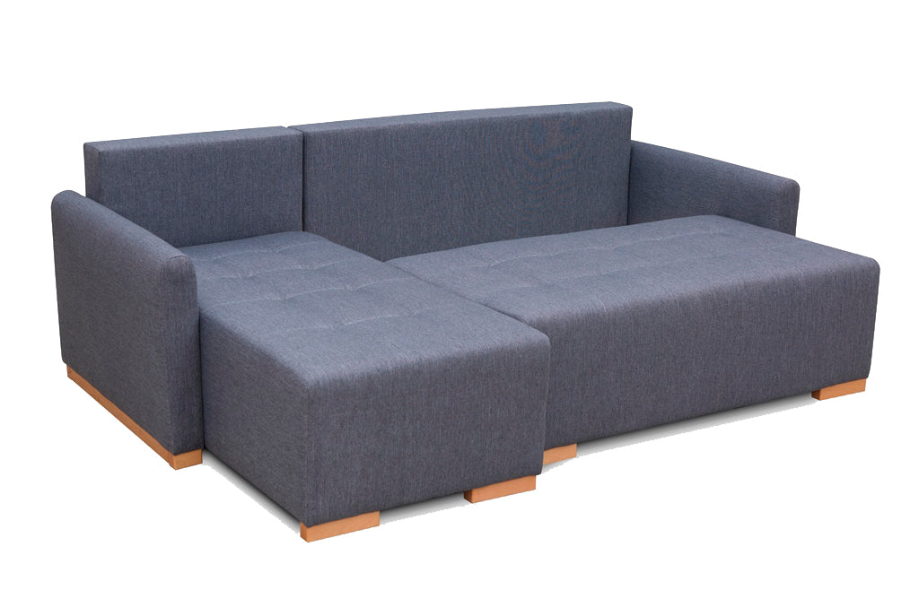 Sofá chaise longue com cama e baú barato - X1 