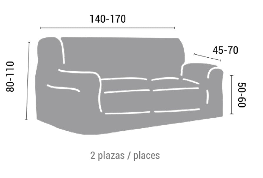 Capa elástica para sofá - CARTAS