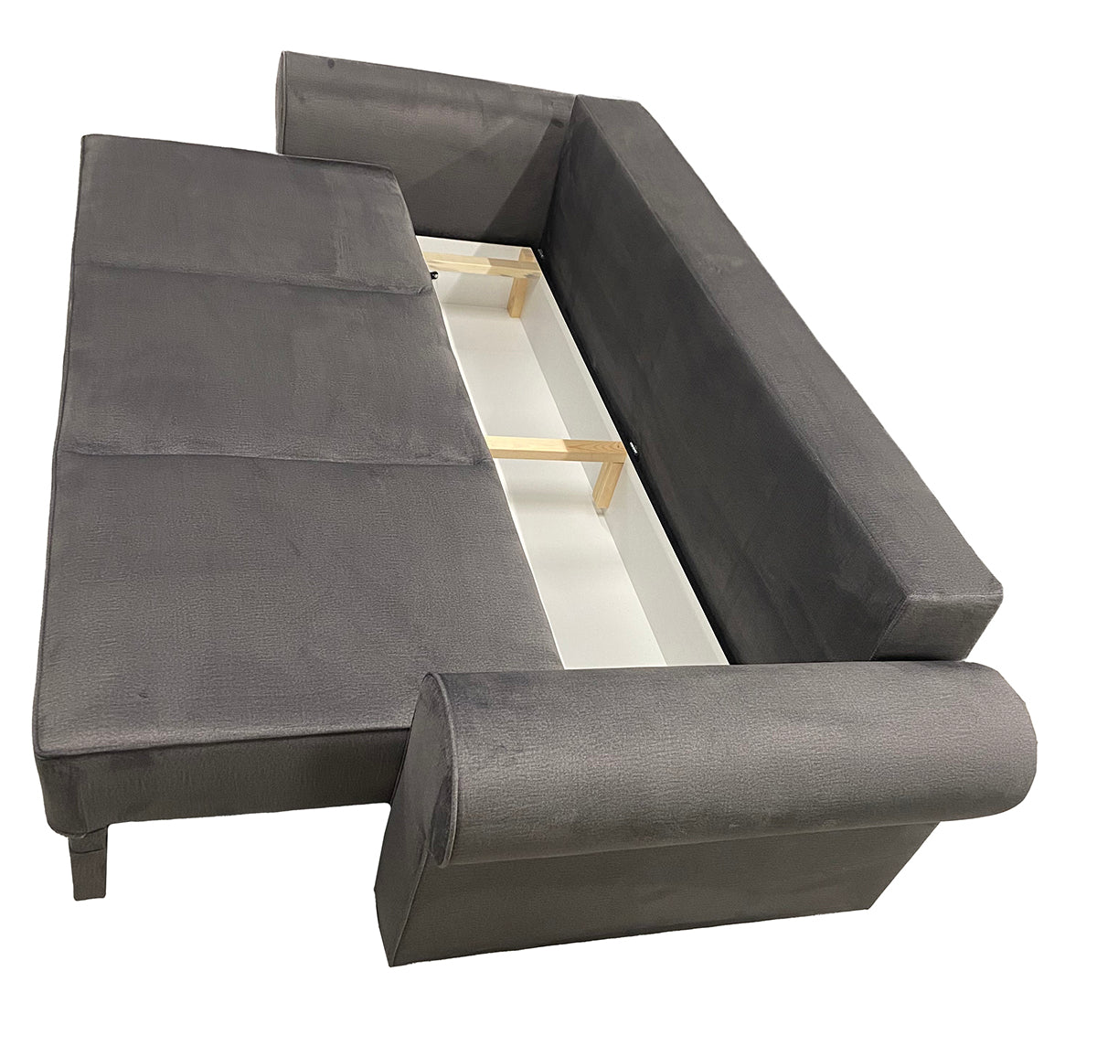 Sofá cama grande estilo clásico con arcón – BUKIET