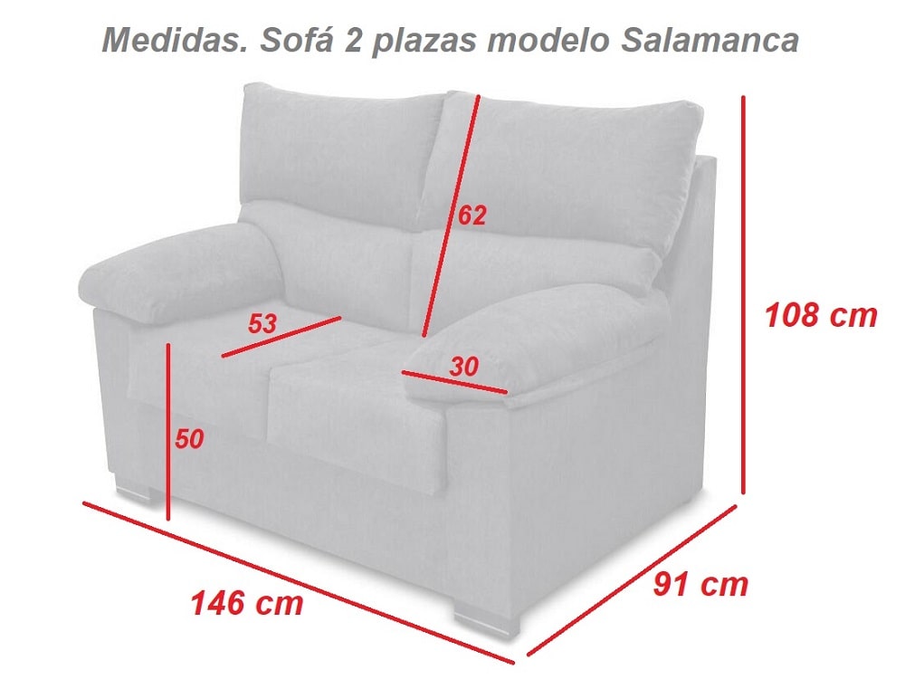 Conjunt de sofàs 3+2 en tela sintètica – Salamanca 