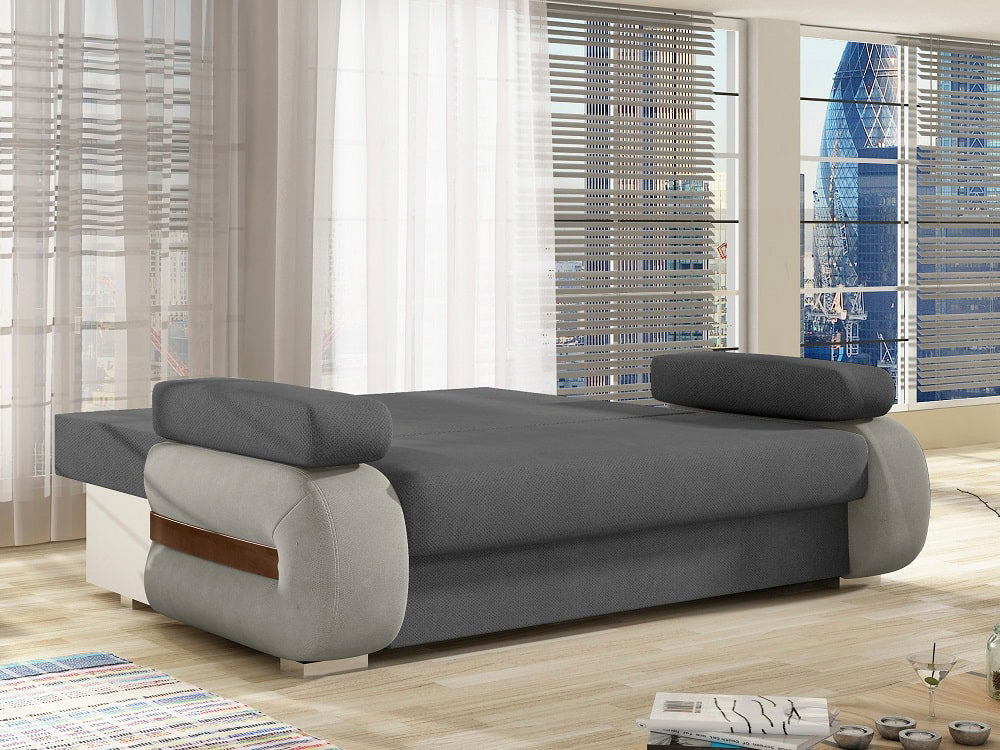 Sofá cama pequeño moderno con cojines laterales – Laura