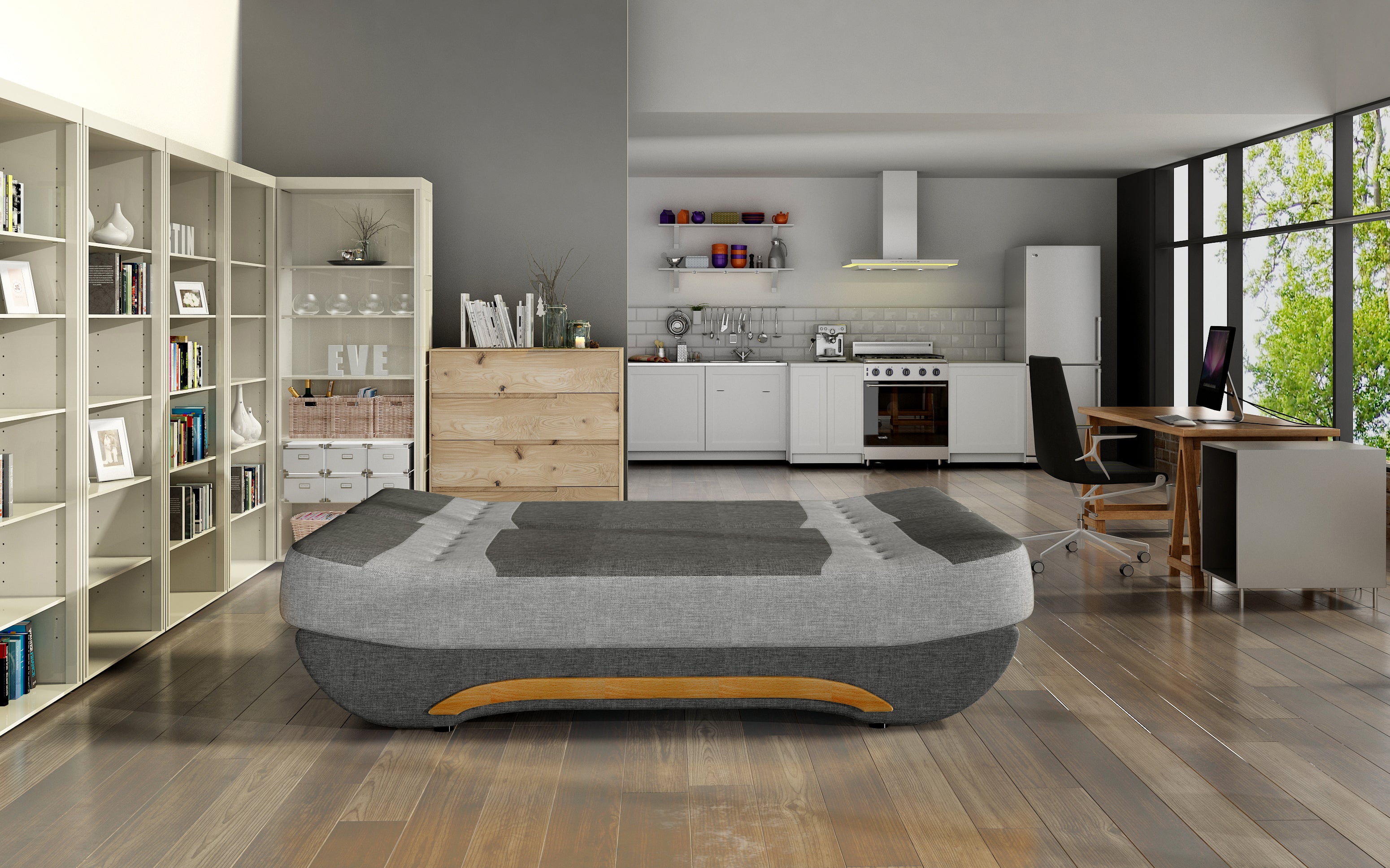 Sofá-cama dobrável compacto – EWA 