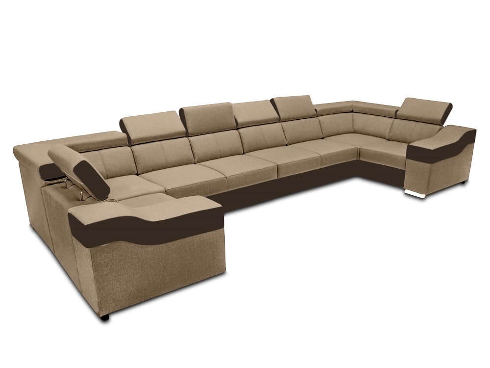 Sofá rinconera mini 190 x 190 cm, reposacabezas reclinables y brazos anchos  - Grenoble - Don Baraton: tienda de sofás, colchones y muebles