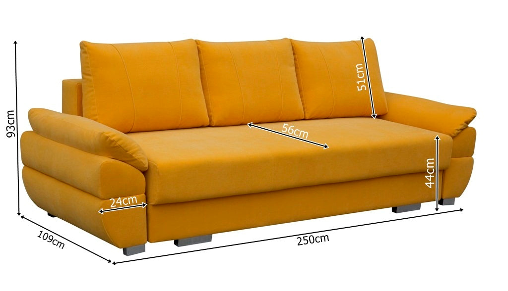 Sofá cama grande convertible de calidad - BENITA